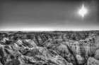 The wind and water eroded landscape in the Badlands National Park make beautiful natural carvings. Art Print